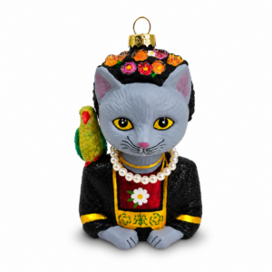 Museum Collection: Frida Inspired- Frida CATLO Russian Blue with a Parrot Ornament