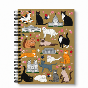 Spiral Notebook- Politics & Paws: Washington DC Capital Cats