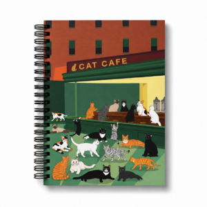 Spiral Notebook- Museum Collection: Night Kitty Cat Cafe