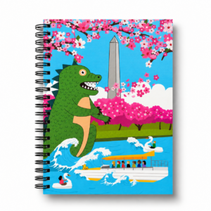 Spiral Notebook- Green Monster at Tidal Basin Washington DC