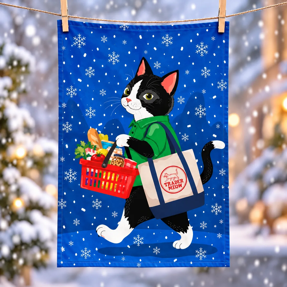 Naked Decor cat tea towel